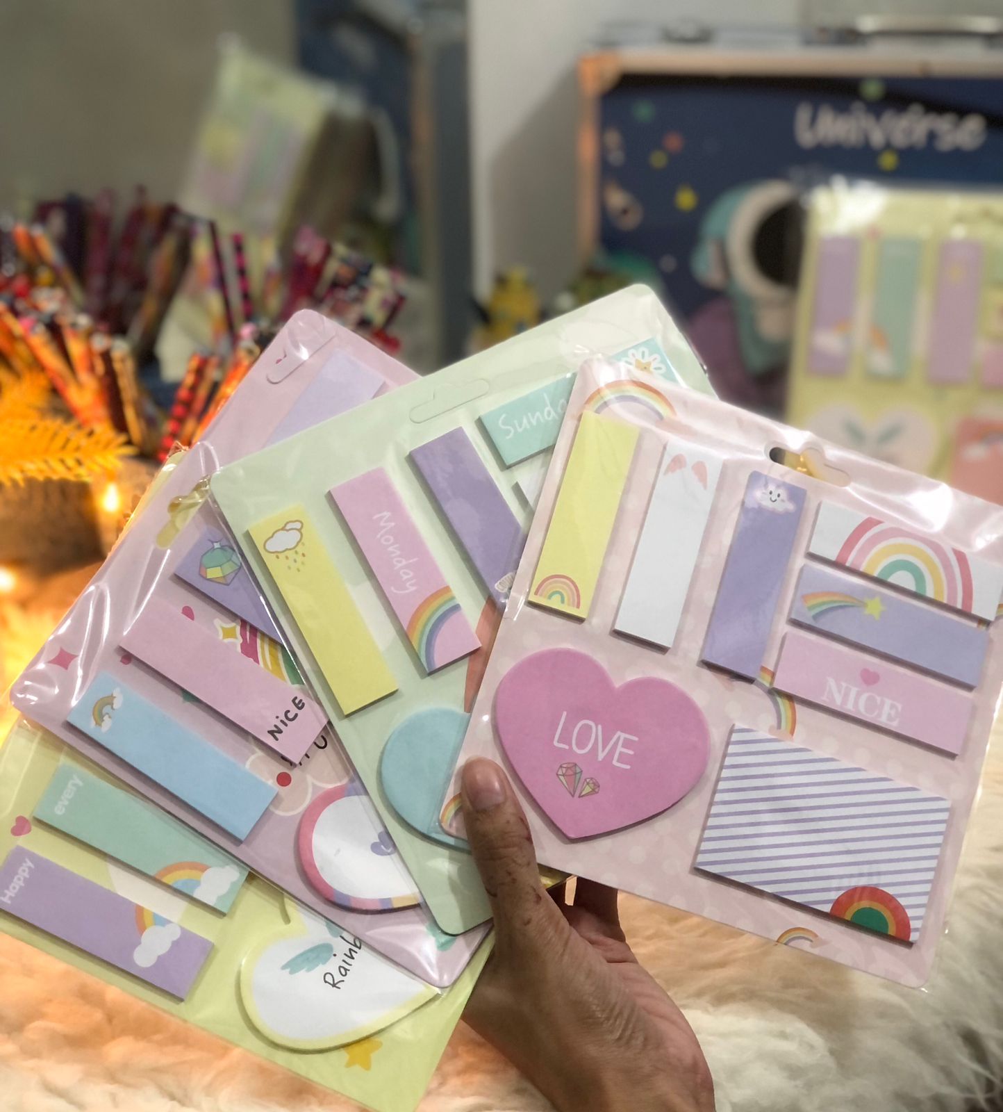 🌈 rainbow sticky notes memo pad set – cute pastel self adhesive index tabs & memo notes for study, office & journaling 🌈 rainbow sticky notes memo pad set – cute pastel self adhesive index tabs & memo notes for study, office & journaling