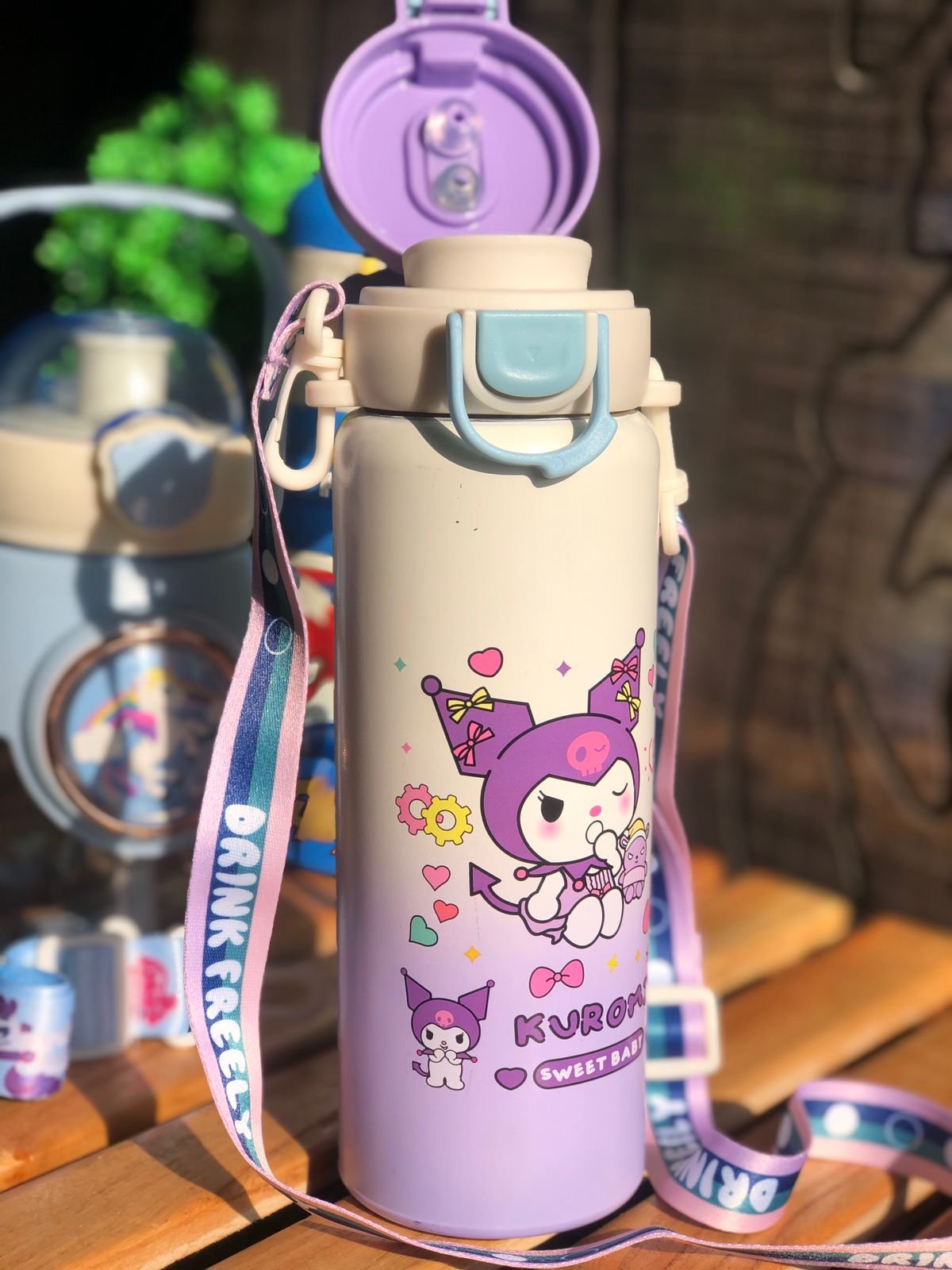 💧 kids cartoon water bottle with straw & carry strap | leak proof school water bottle | bpa free drinking bottle 💧 kids cartoon water bottle with straw & carry strap | leak proof school water bottle | bpa free drinking bottle