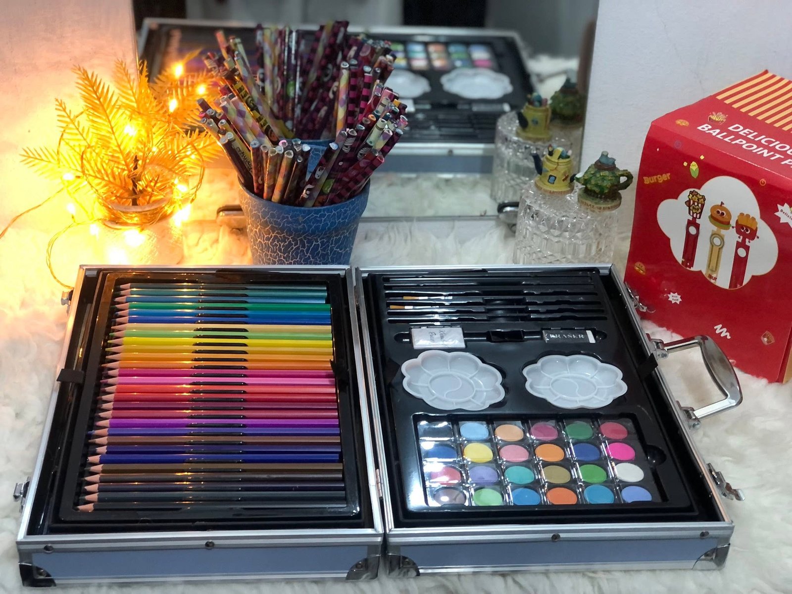 🎨 145 pcs premium aluminum art & coloring set – complete creative kit for kids & artists 🖌️✨ 🎨 145 pcs premium aluminum art & coloring set – complete creative kit for kids & artists 🖌️✨