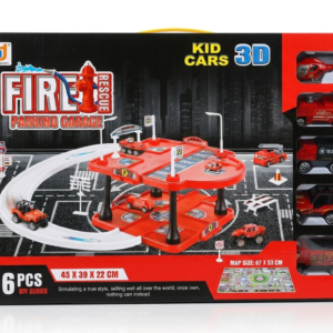 kids multi level parking garage play set โ educational car track toy with accessories ๐๐ข