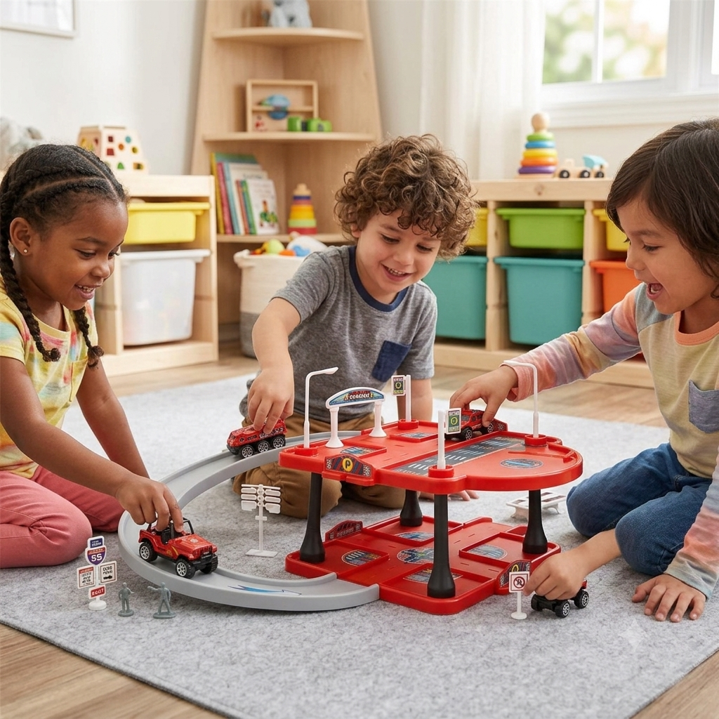 kids multi level parking garage play set โ educational car track toy with accessories ๐๐ข kids multi level parking garage play set โ educational car track toy with accessories ๐๐ข
