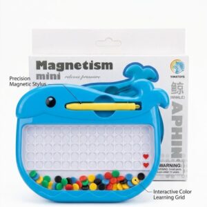 🌈🧲 magnetic drawing beads puzzle board – educational magnet game for kids | color & shape learning toy | montessori early learning activity 🎨✨