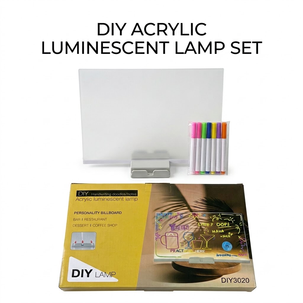diy led acrylic message board lamp with 7 neon markers โ reusable writing night light ๐กโจ diy led acrylic message board lamp with 7 neon markers โ reusable writing night light ๐กโจ