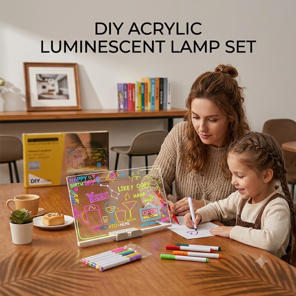 diy led acrylic message board lamp with 7 neon markers โ reusable writing night light ๐กโจ diy led acrylic message board lamp with 7 neon markers โ reusable writing night light ๐กโจ