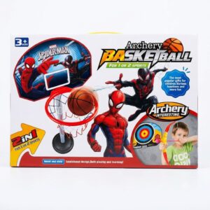 spider hero 2 in 1 basketball & archery play set โ indoor sports toy for kids ๐๐น