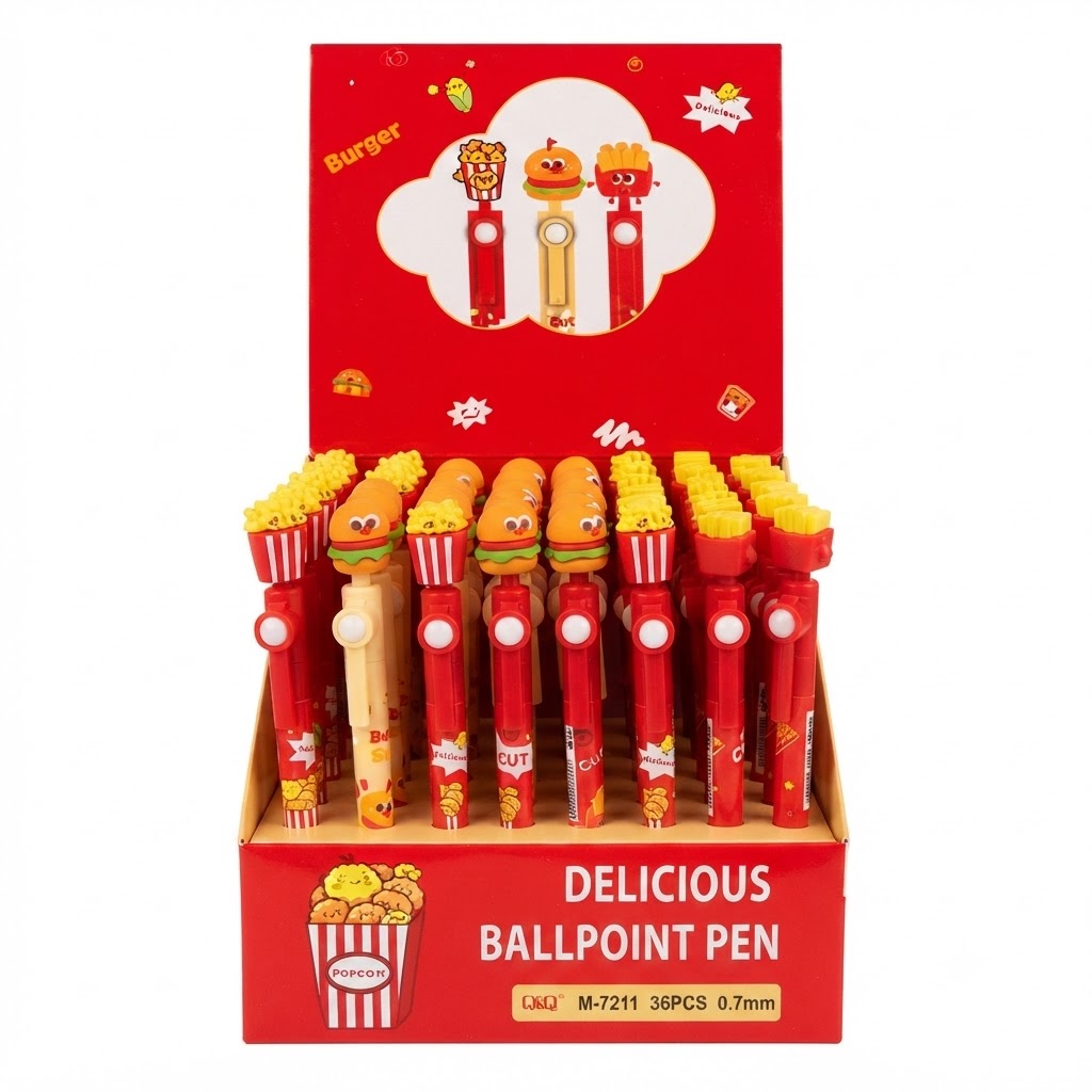 cute fast food gel ball pen set – kawaii 0.5mm blue ink pens for school, office & journaling 🍟🍔🌭 cute fast food gel ball pen set – kawaii 0.5mm blue ink pens for school, office & journaling 🍟🍔🌭