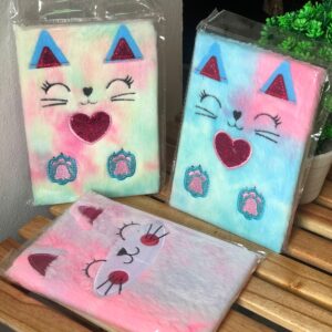 cute plush furry notebook diary – soft a5 journal for kids, students & gift giving 🐻💖