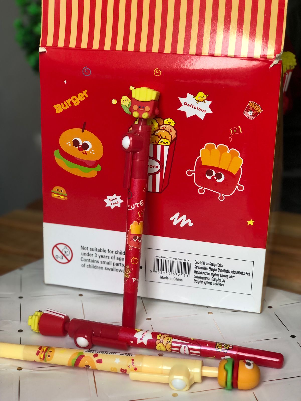 cute fast food gel ball pen set – kawaii 0.5mm black ink pens for school, office & journaling 🍟🍔🌭 cute fast food gel ball pen set – kawaii 0.5mm black ink pens for school, office & journaling 🍟🍔🌭