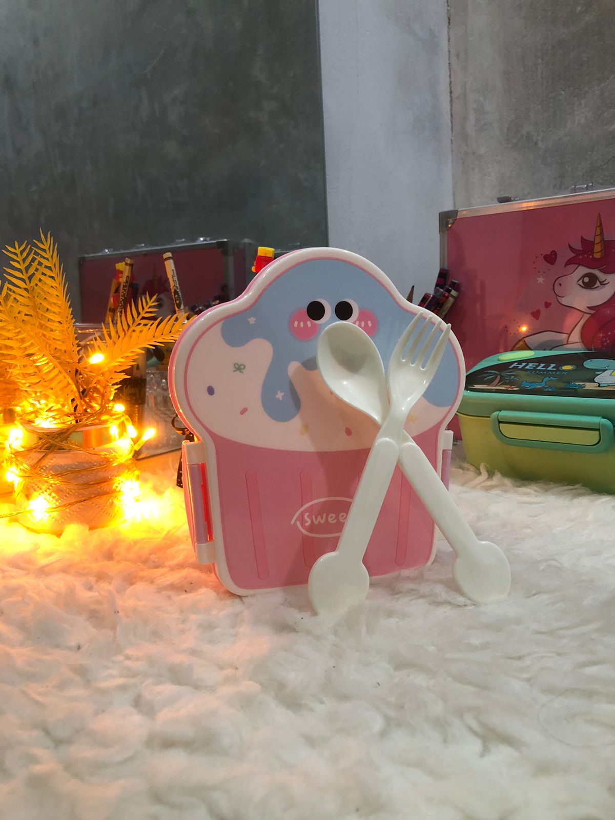 ☁️ kids cloud lunch box with spoon & fork | bpa free | leak proof | portable school lunch box ☁️ kids cloud lunch box with spoon & fork | bpa free | leak proof | portable school lunch box