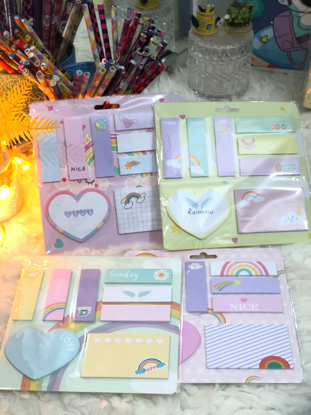 🌈 rainbow sticky notes memo pad set – cute pastel self adhesive index tabs & memo notes for study, office & journaling 🌈 rainbow sticky notes memo pad set – cute pastel self adhesive index tabs & memo notes for study, office & journaling