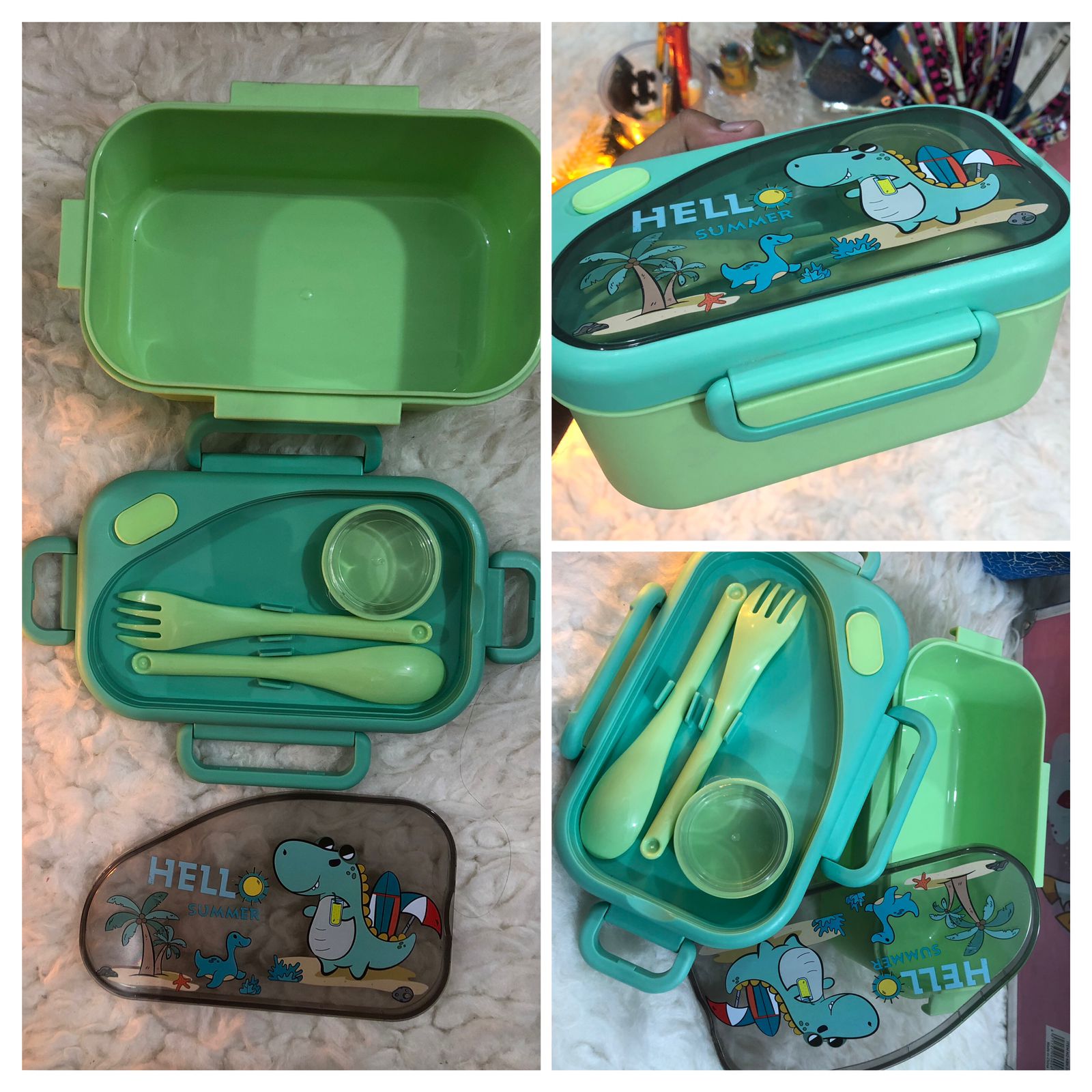 kids dinosaur lunch box with spoon, fork & sauce cup – leak resistant bento lunch box 🦕🍱 kids dinosaur lunch box with spoon, fork & sauce cup – leak resistant bento lunch box 🦕🍱