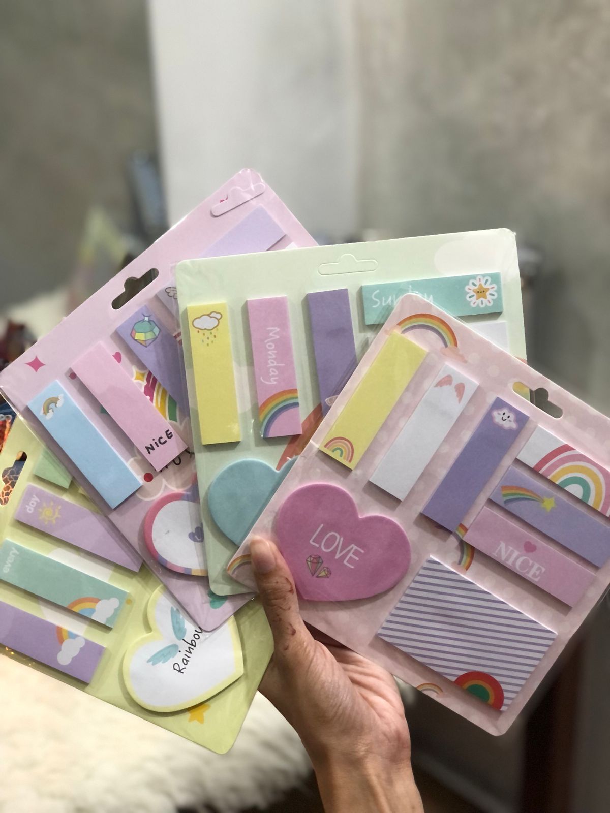 🌈 rainbow sticky notes memo pad set – cute pastel self adhesive index tabs & memo notes for study, office & journaling 🌈 rainbow sticky notes memo pad set – cute pastel self adhesive index tabs & memo notes for study, office & journaling