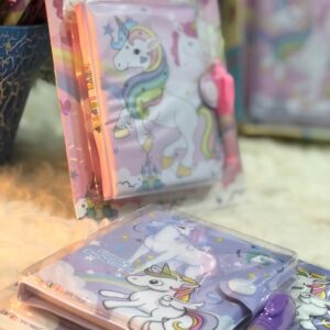 🦄 cute unicorn lock diary set with mini pen | secret notebook for girls | cartoon journal gift | pocket diary